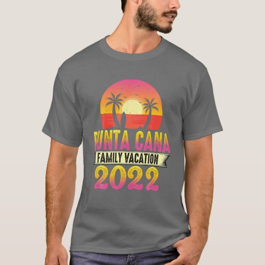 Punta Cana Family Vacation 2022 Matching Dominikan T-Shirt (Vorderseite)