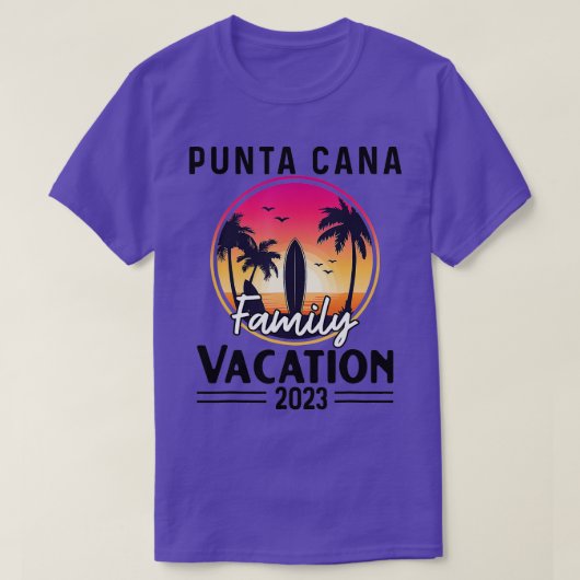 Punta Cana Family Vacation 2023 Matching Dominikan T-Shirt (Design vorne)