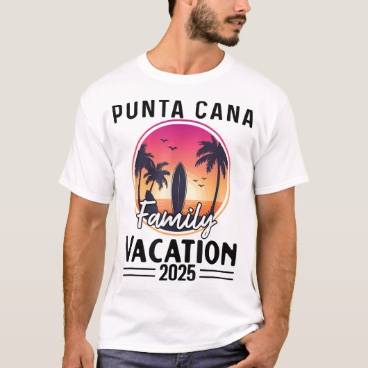 Punta Cana Family Vacation 2025 Matching Dominican T-Shirt (Vorderseite)