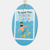 Punta Cana Fun Hipster Travel Keramik Ornament (Links)
