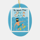 Punta Cana Fun Hipster Travel Keramik Ornament (Hinten)