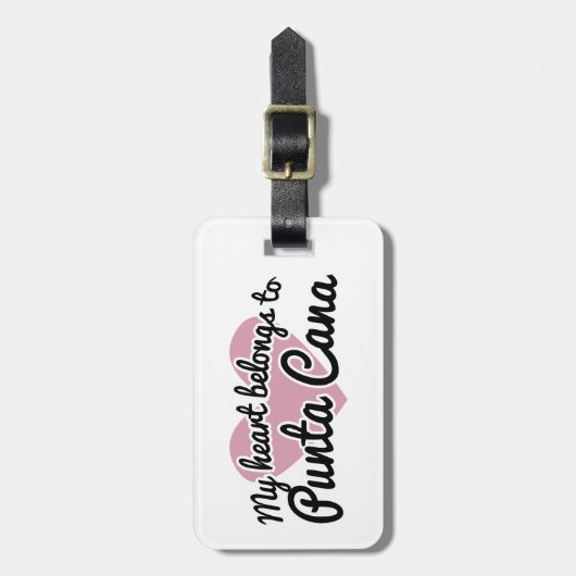 Punta Cana Heart Gepäckanhänger (Vorderseite vertikal)