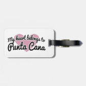 Punta Cana Heart Gepäckanhänger (Rückseite horizontal)