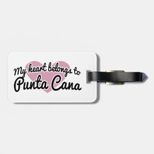 Punta Cana Heart Gepäckanhänger (Rückseite horizontal)