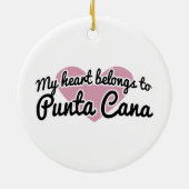 Punta Cana Heart Keramikornament (Hinten)