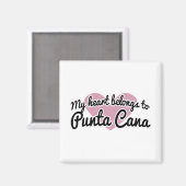 Punta Cana Heart Magnet (Vorderseite/Rückseite)