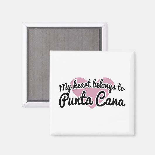 Punta Cana Heart Magnet (Vorderseite/Rückseite)