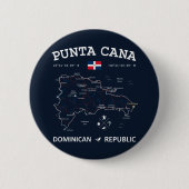 Punta Cana Karte Button (Vorderseite)