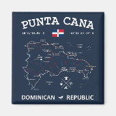Punta Cana Karte Magnet (Vorne)