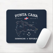 Punta Cana Karte Mousepad (Mit Mouse)