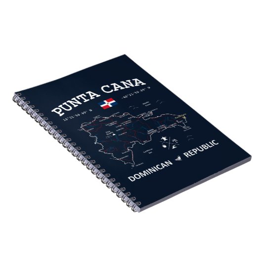 Punta Cana Karte Notizblock (Rechte Seite)
