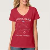 Punta Cana Karte T-Shirt (Vorderseite)