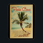 Punta Cana Magnet Dominikanische Republik Vintag<br><div class="desc">Punta Cana Dominikanische Republik Design im Vintage Travel Stil mit einer Palme am Strand mit Ozean und Himmel.</div>