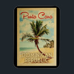 Punta Cana Magnet Dominikanische Republik Vintag<br><div class="desc">Punta Cana Dominikanische Republik Design im Vintage Travel Stil mit einer Palme am Strand mit Ozean und Himmel.</div>