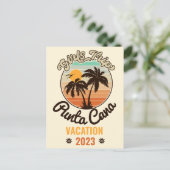 Punta Cana personalize Vacation 2023 Retro 60er Postkarte (Stehend Vorderseite)