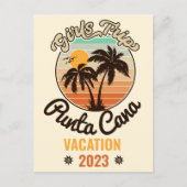Punta Cana personalize Vacation 2023 Retro 60er Postkarte (Vorderseite)