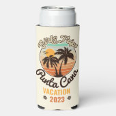 Punta Cana personalize Vacation 2023 Retro 60er Selters Dosenkühler (Seltzer Rückseite)