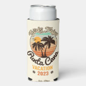 Punta Cana personalize Vacation 2023 Retro 60er Selters Dosenkühler (Seltzer Vorderseite)