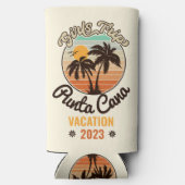 Punta Cana personalize Vacation 2023 Retro 60er Selters Dosenkühler (Rückseite)