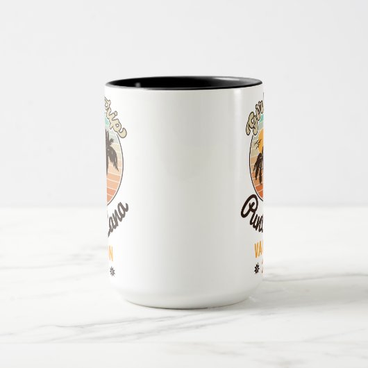 Punta Cana personalize Vacation 2023 Retro 60er Tasse (Zentrum)