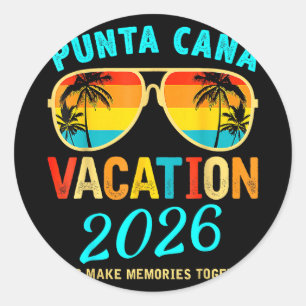Punta Cana Reise 2026 Strandurlaub Sommer Runder Aufkleber
