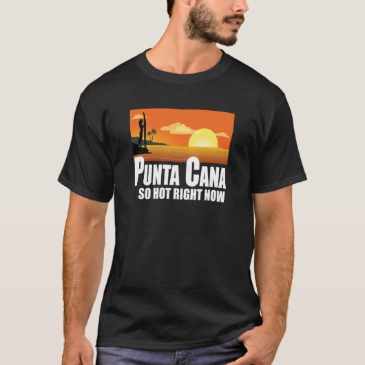 Punta Cana so hot right now Retro Travel Beach Vac T-Shirt (Vorderseite)