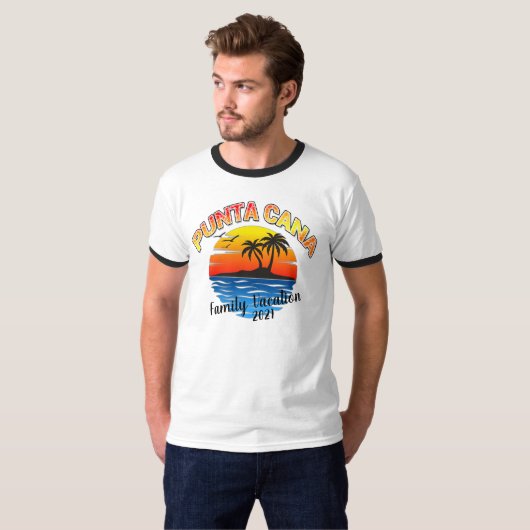 Punta Cana Sommer Matching Karibik Urlaub T-S T-Shirt (Vorne ganz)