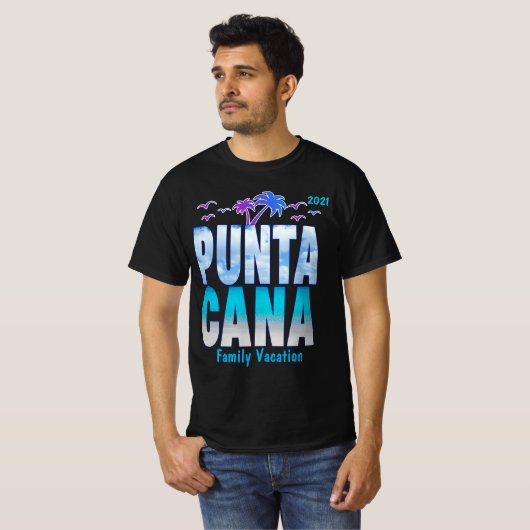 Punta Cana Sommerurlaub Matching T - Shirt (Vorne ganz)