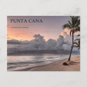 Punta Cana Sonnenaufgang und Palmenstrand Postkarte