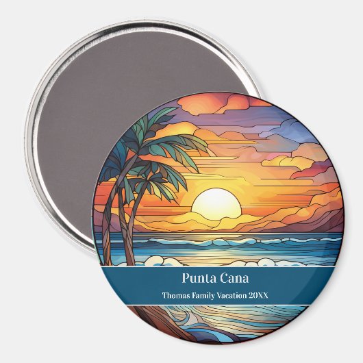 Punta Cana Strandurlaub Magnet (Vorderseite/Rückseite)