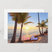 PUNTA CANA SUNRISE AMANECER POSTCARD POSTKARTE (Vorne/Hinten)