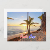 PUNTA CANA SUNRISE AMANECER POSTCARD POSTKARTE (Vorne/Hinten)