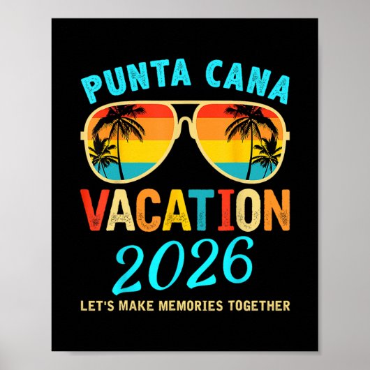 Punta Cana Trip 2026 Beach Vacation Summer Hollida Poster (Vorne)