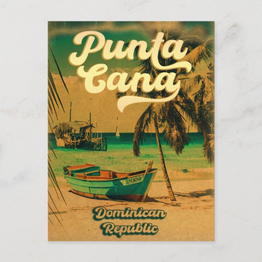 Punta Cana Tropical Wedding Rettet die Termine Postkarte (Vorderseite)