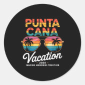 Punta Cana Vacation 2026 Making Memories Summer Be Runder Aufkleber (Vorderseite)