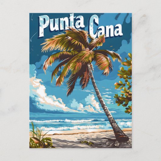 Punta Cana Vintag Postkarte (Vorderseite)