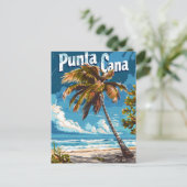 Punta Cana Vintage Postkarte (Stehend Vorderseite)