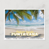 Punta Cana Wedding Save the Date Postcard Postkarte (Vorderseite)