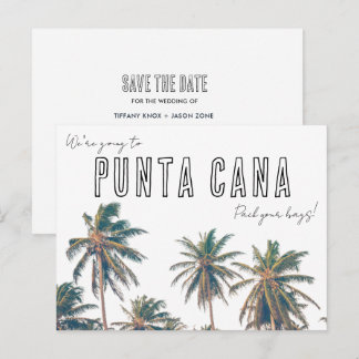 Punta Cana Zielhochzeit Save the Date Postkarte