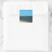 Punta Del Este Beach Quadratischer Aufkleber (Tasche)
