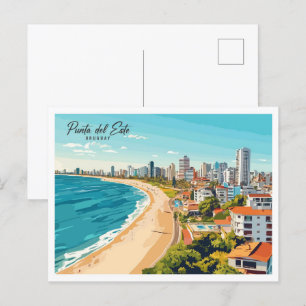 Punta del Este Uruguay Illustration Travel Postkarte
