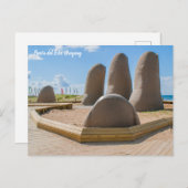 Punta del Este, Uruguay, La Mano Postkarte (Vorne/Hinten)