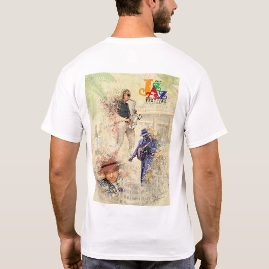 Punta Gorda 2016 Wein u. Jazz-Plakatentwurf T-Shirt (Rückseite)
