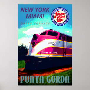 Punta Gorda Florida Atlantic Coast Line Railroad Poster