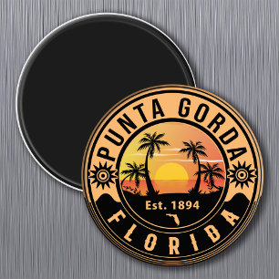 Punta Gorda Florida Retro-Sonnenuntergang-Souvenir Magnet