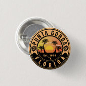 Punta Gorda Florida Retro Souvenirs Button (Vorne & Hinten)
