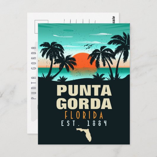 Punta Gorda Florida Retro Souvenirs Postkarte (Vorne/Hinten)