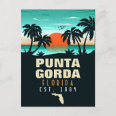 Punta Gorda Florida Retro Souvenirs Postkarte (Vorderseite)