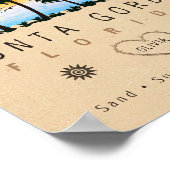 Punta Gorda Florida Retro Sunset Palm Baum 1960er Poster (Ecke)