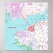 Punta Gorda & Port Charlotte Florida Karte (1957) Poster (Vorne)